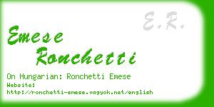 emese ronchetti business card